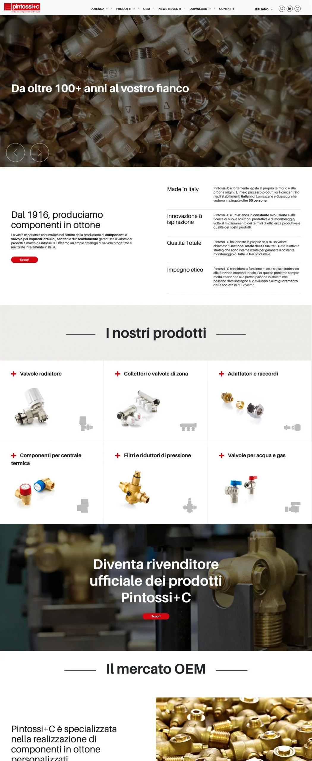 Dexa: realizzazione sito web per Pintossi+C mockup