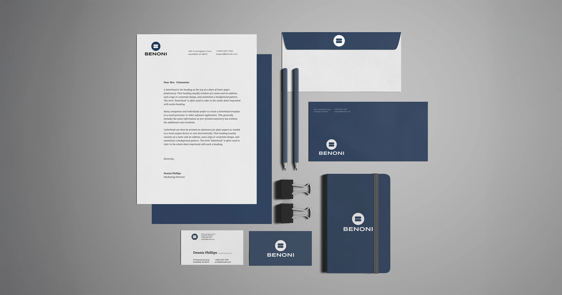 benoni branding immagine coordinata