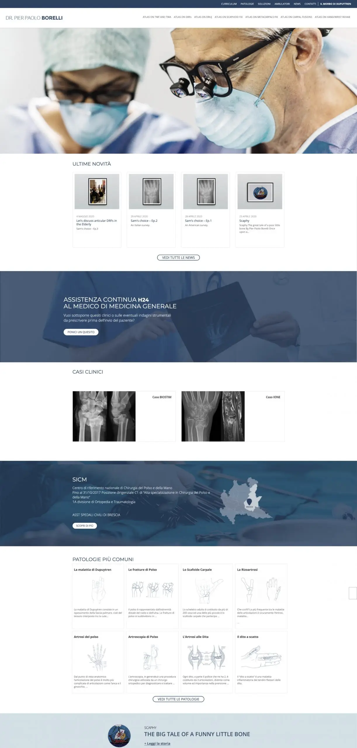 Dexa project mockup realizzazione sito web per Chirurgia della mano Brescia