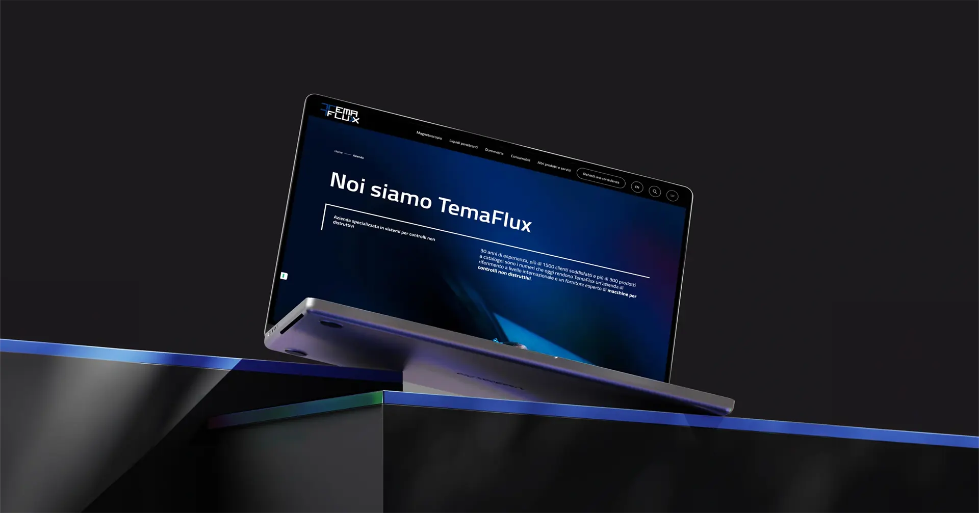 mac book con sito temalfux a schermo