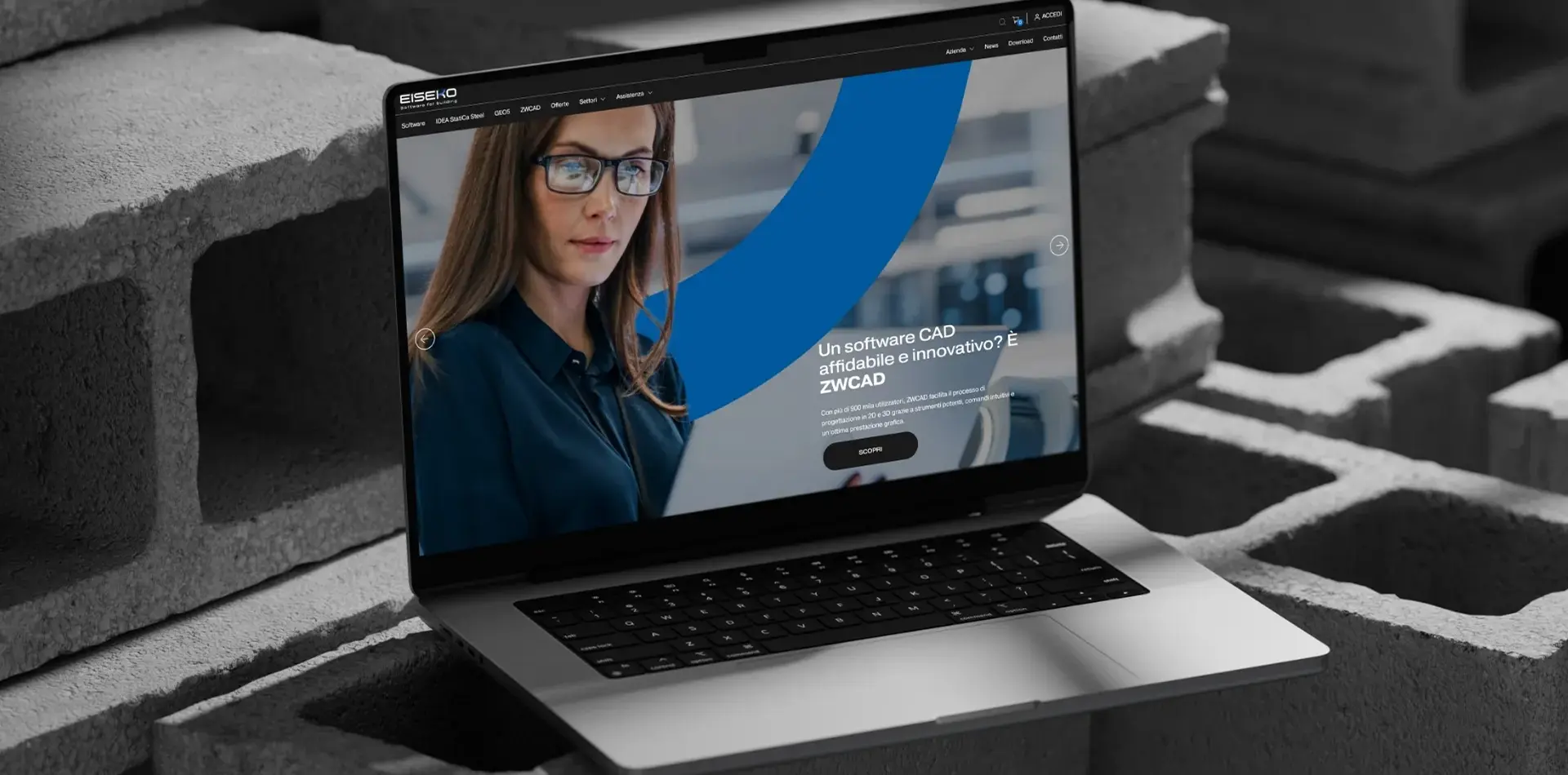 mock up sito internet eiseko