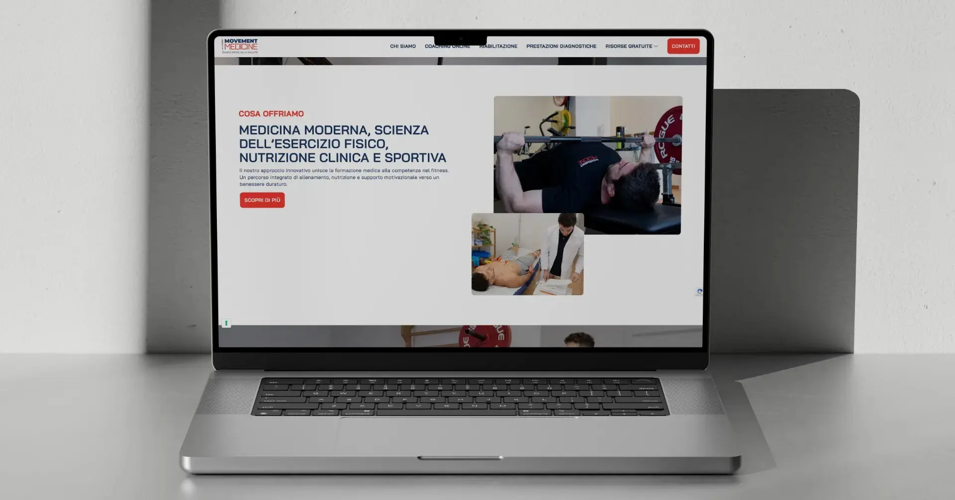 mock up sito internet movement medicine