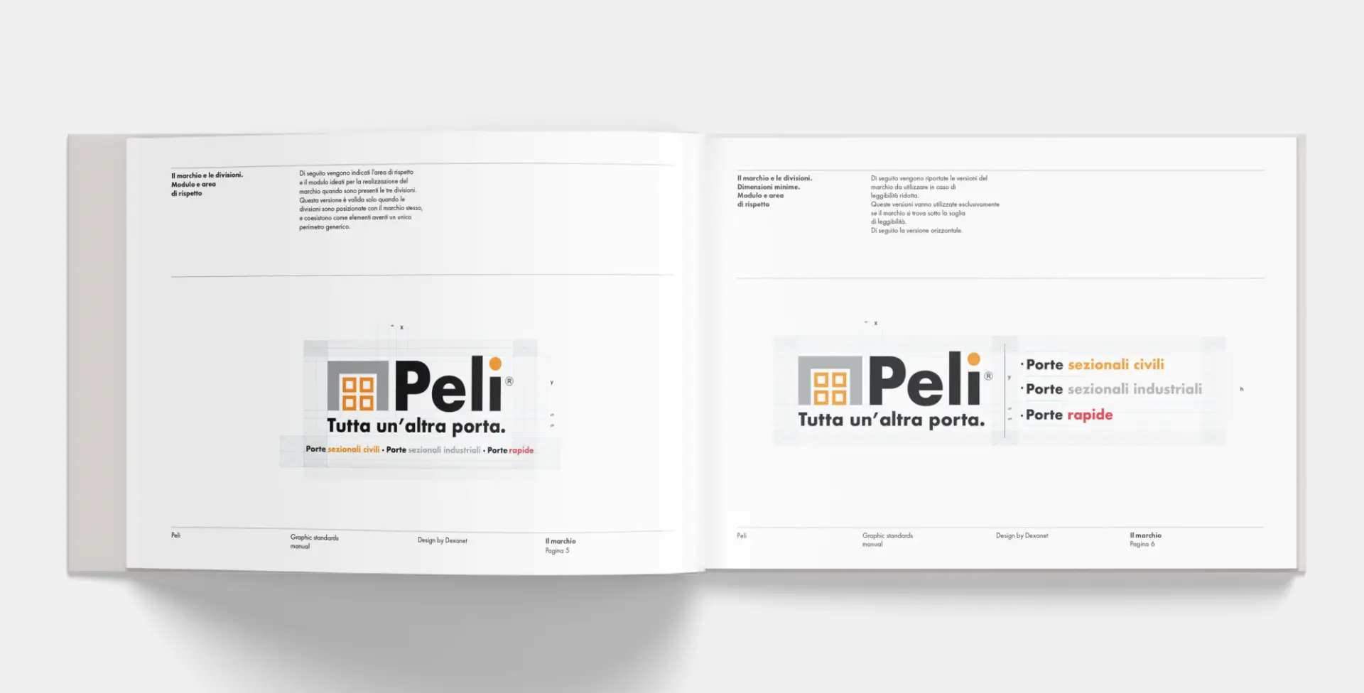 Dexa project manuale realizzazione logo per Peli