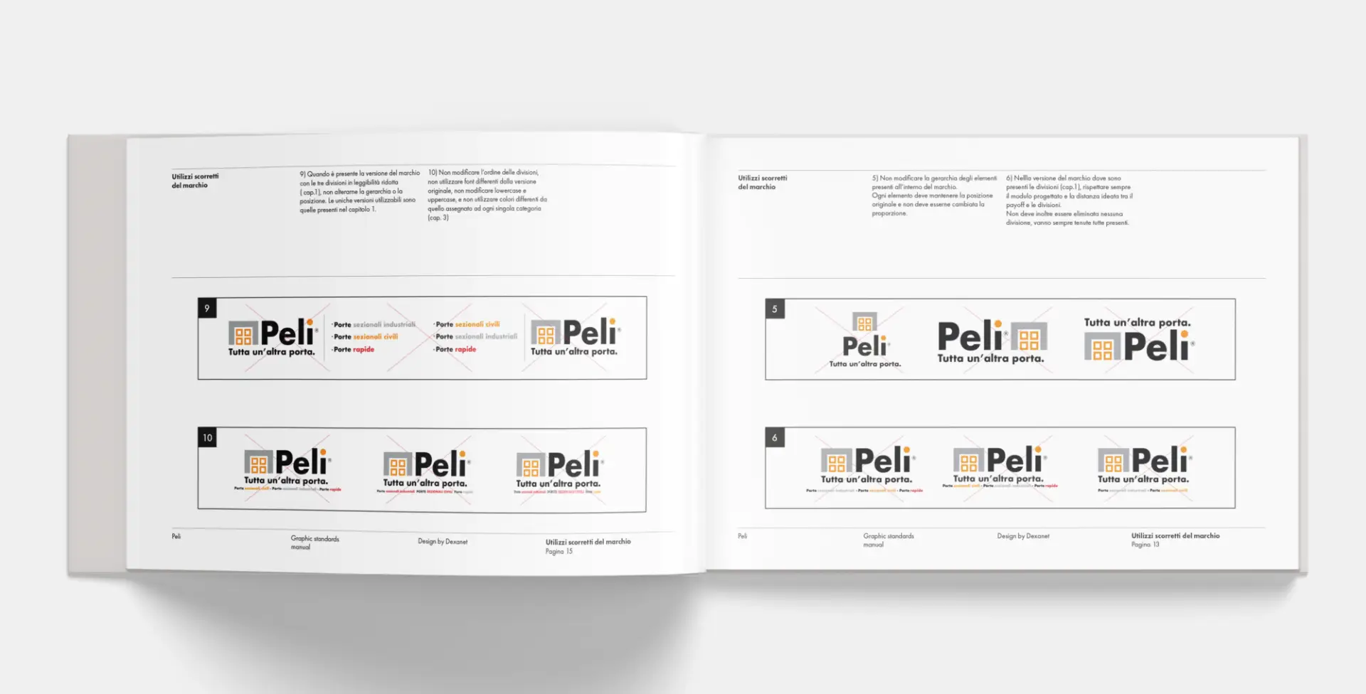Dexa project manuale realizzazione logo per Peli - 2