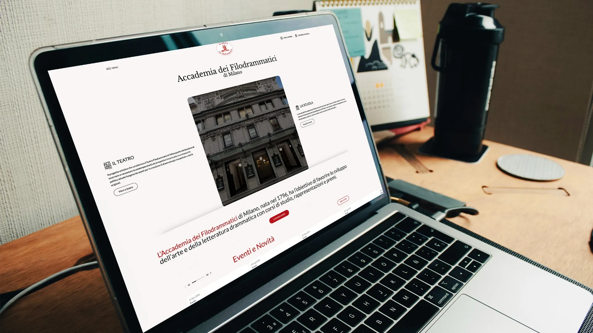 portatile su sito internet accademia dei filodrammatici