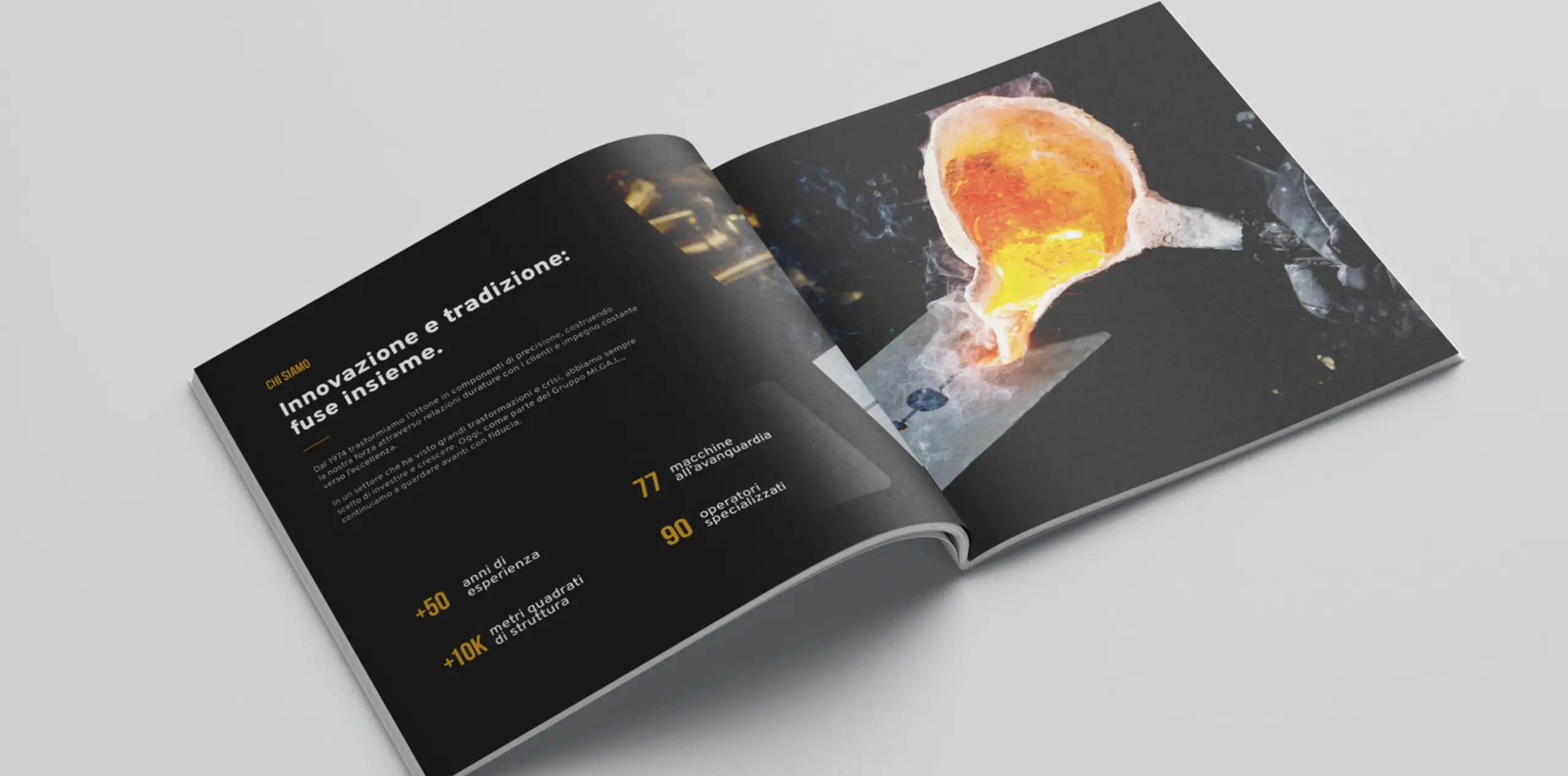 realizzazione company profile a tema per fonderia ottone