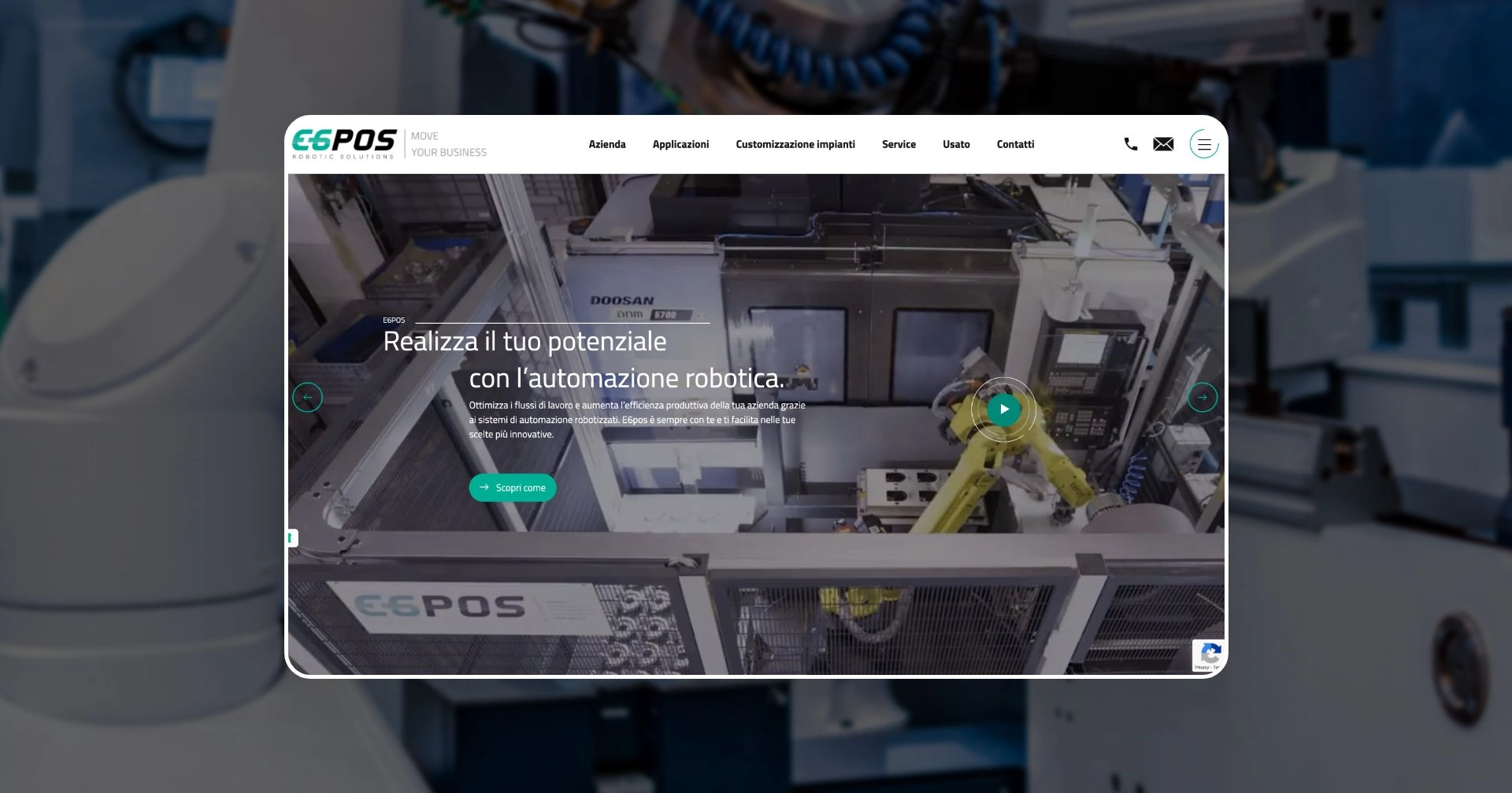 realizzazione sito azienda automazione robotica e6pos