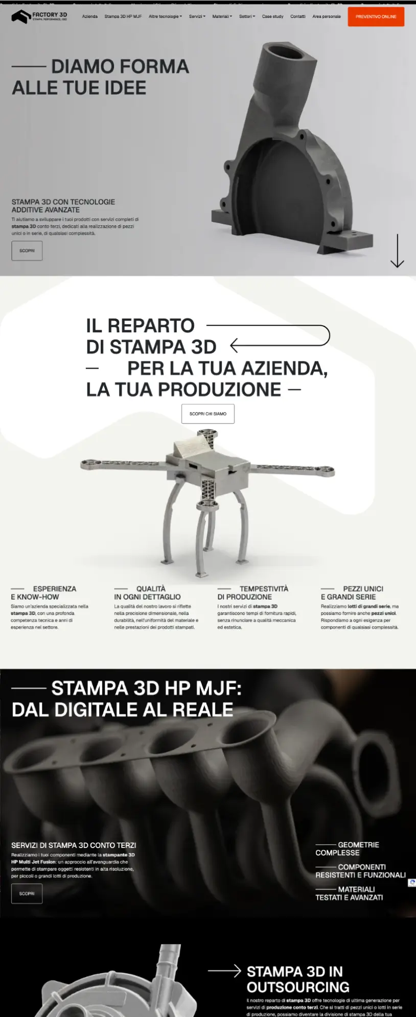 sito internet azienda stampa 3d