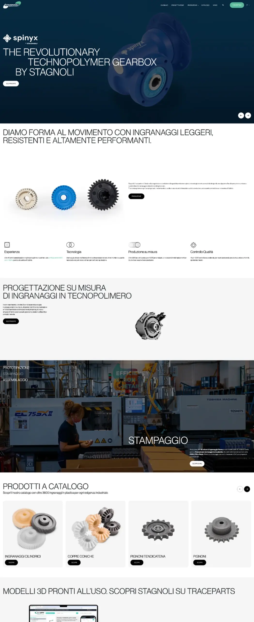 sito web azienda ingranaggi plastica