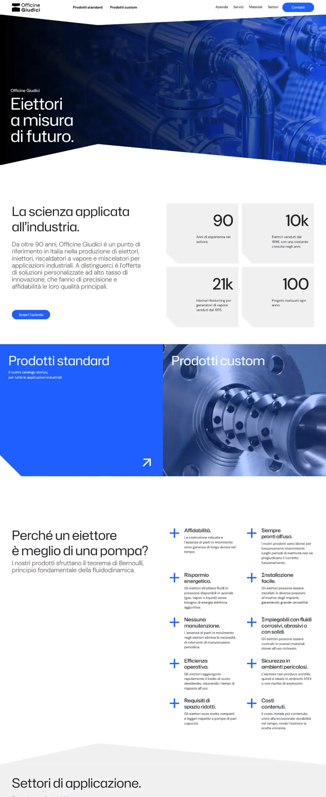 sito web azienda produzione eiettori