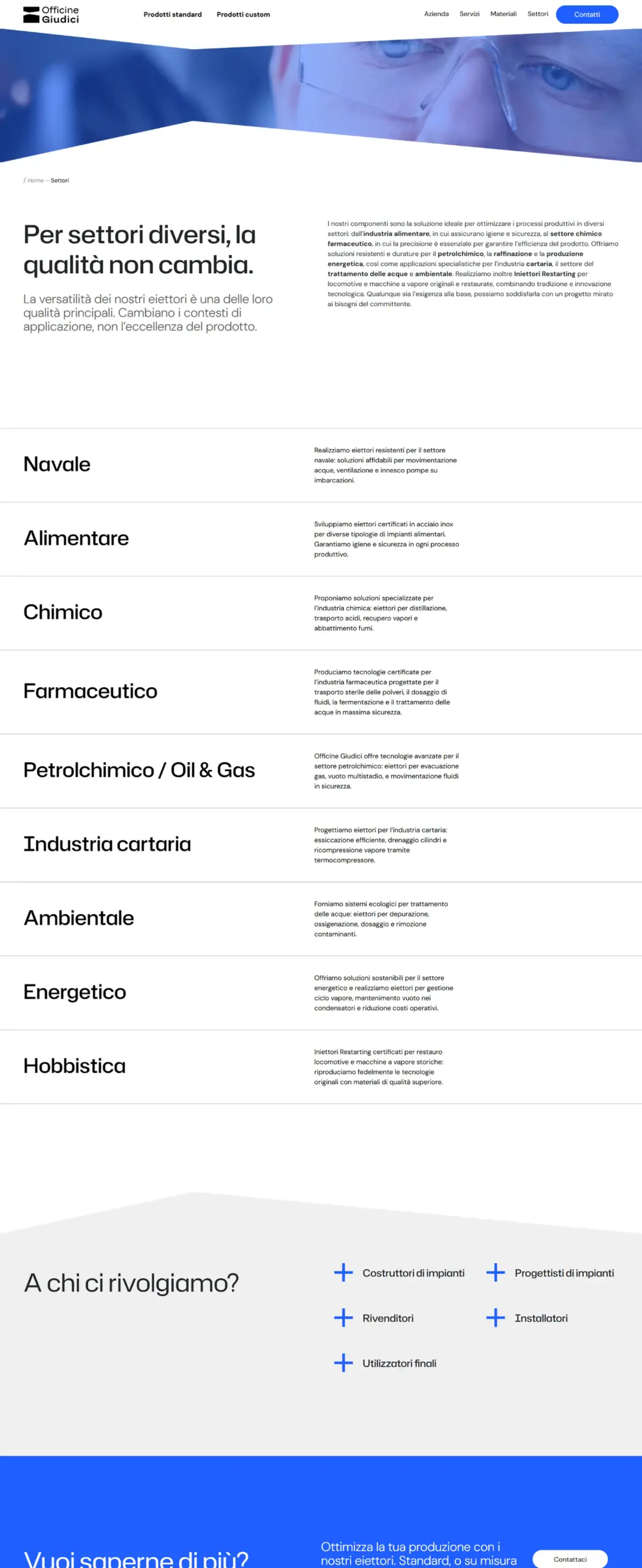 sito web azienda produzione eiettori