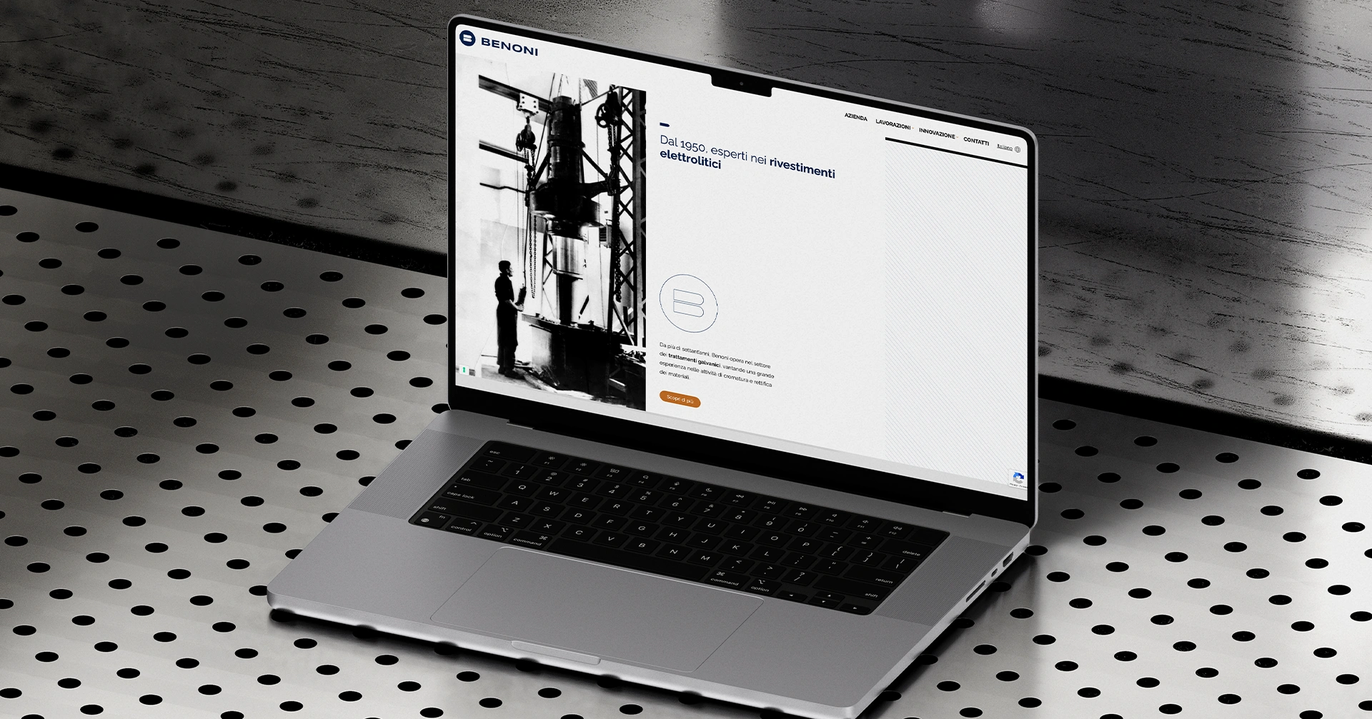 sito web benoni design mockup