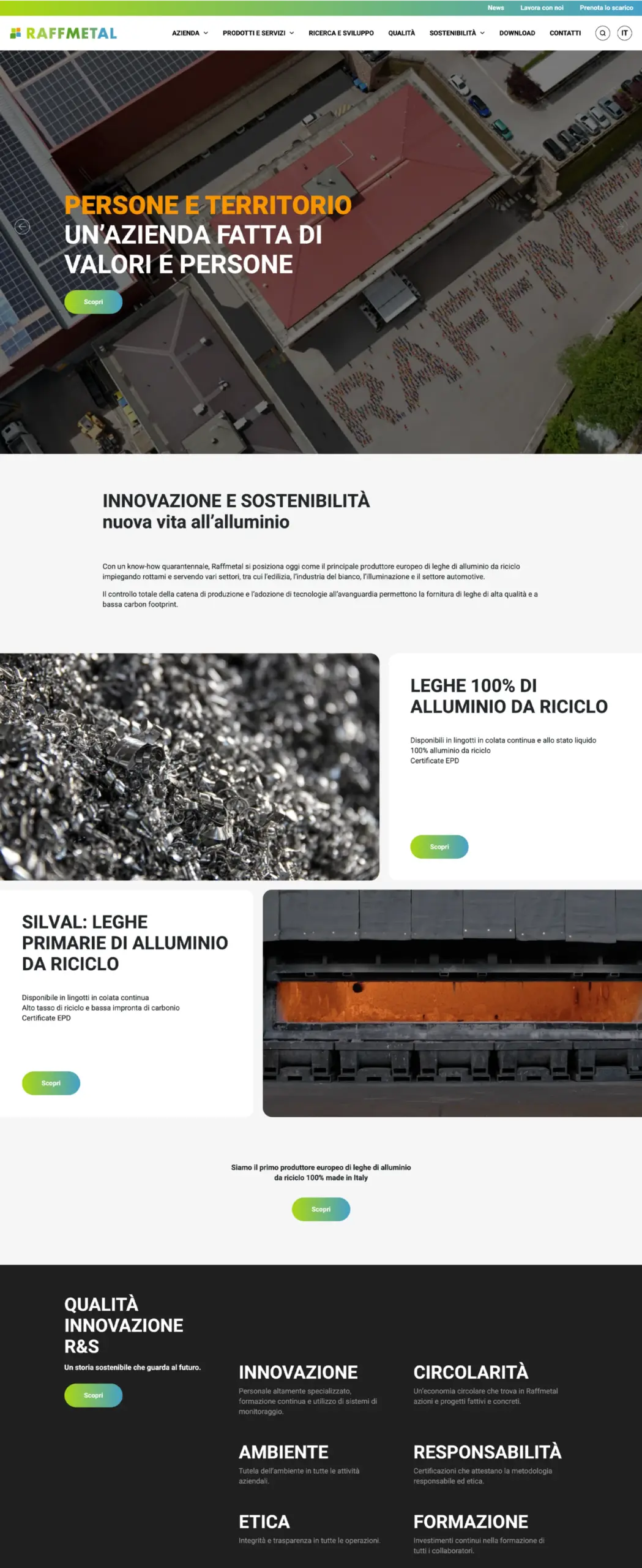 sito web produzione leghe alluminio