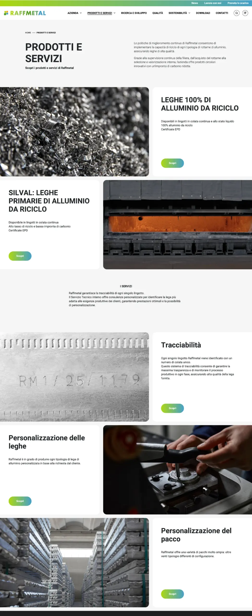 sito web produzione leghe alluminio colata continua