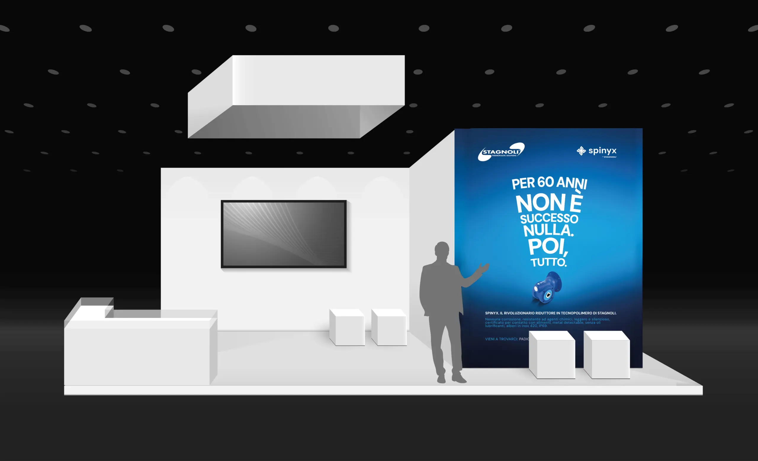 stand fiera azienda ingranaggi plastica