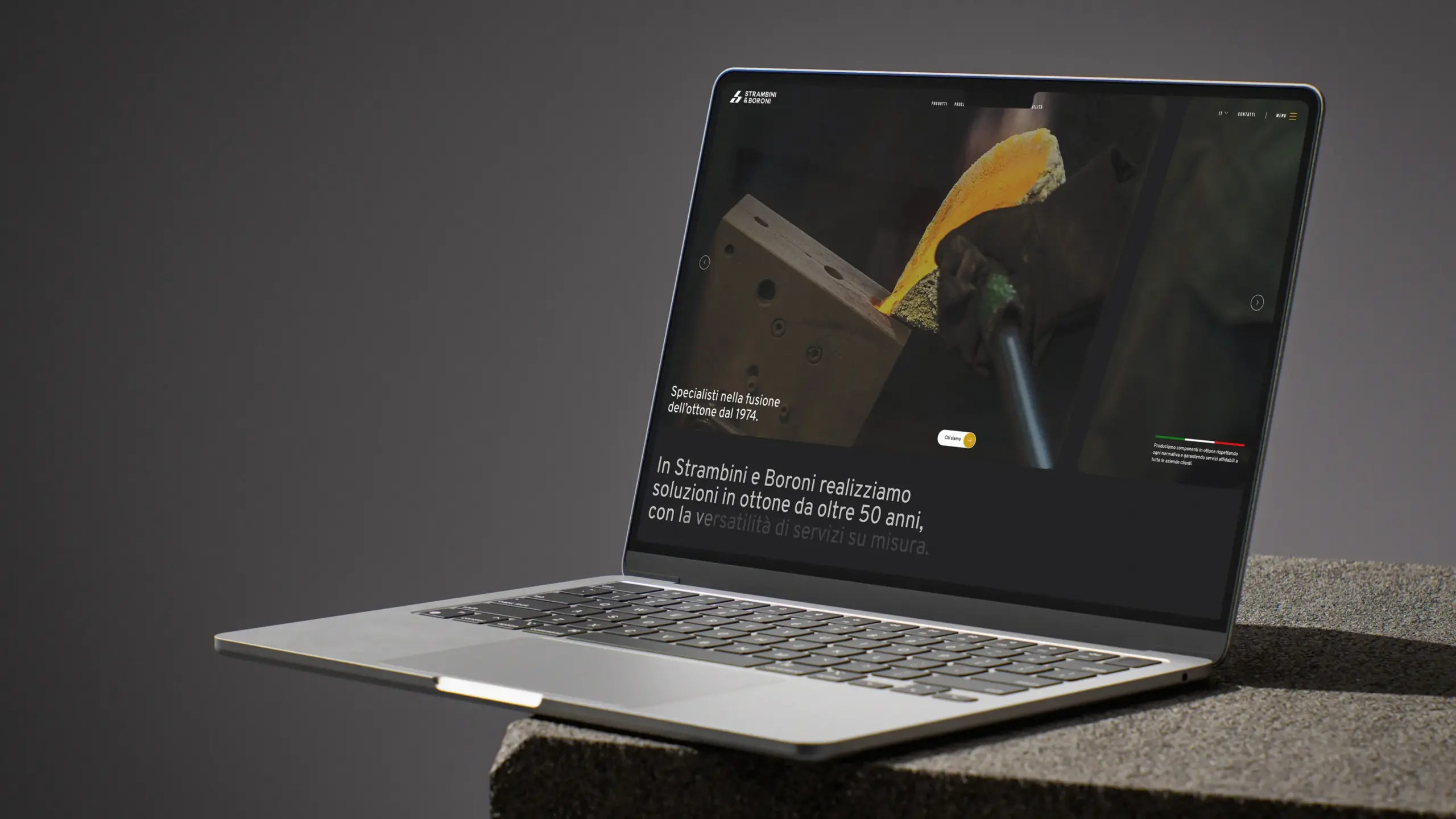 vista desktop nuovo sito internet fonderia ottone