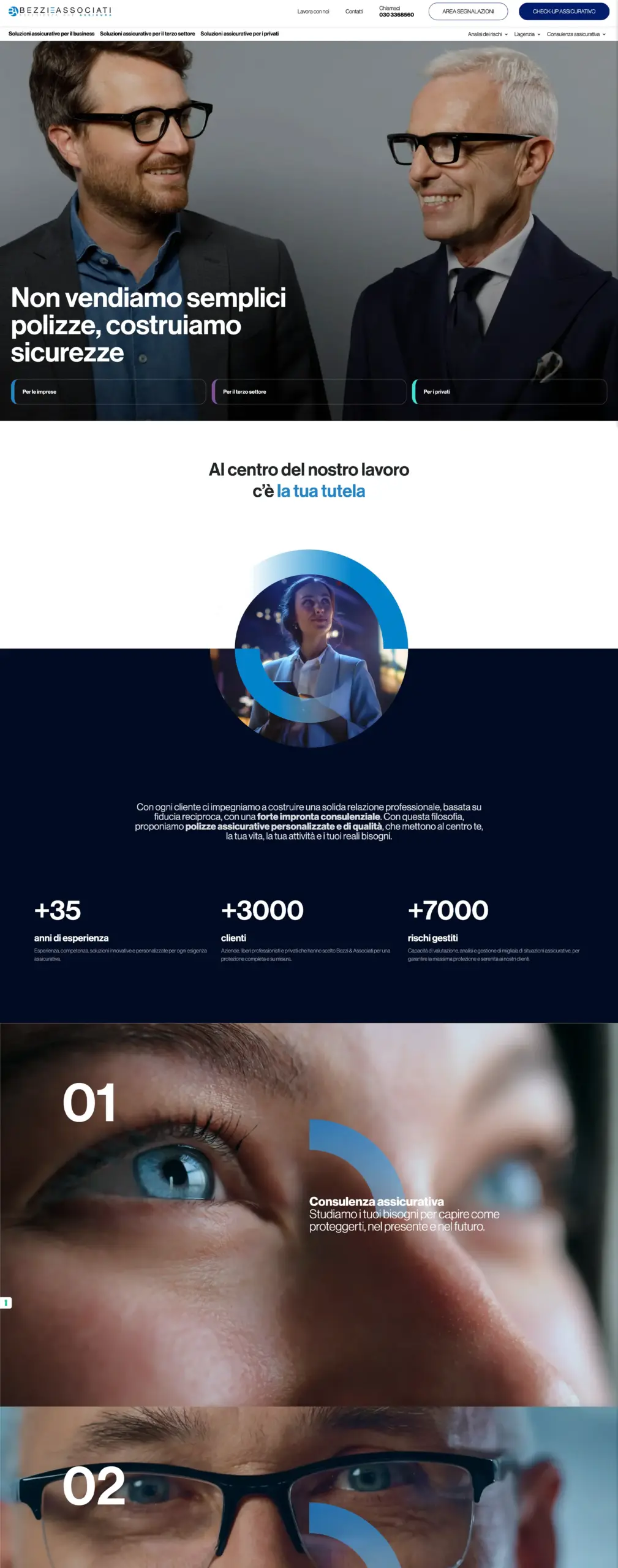 visuale completa nuova homepage bezzi e associati