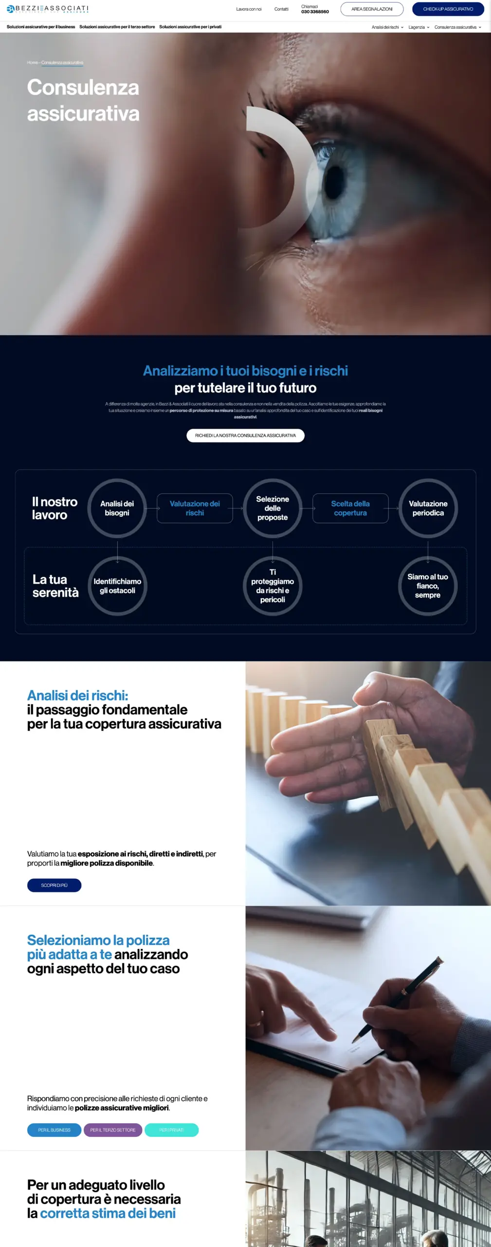 visuale completa pagina consulenza assicurativa bezzi e associati