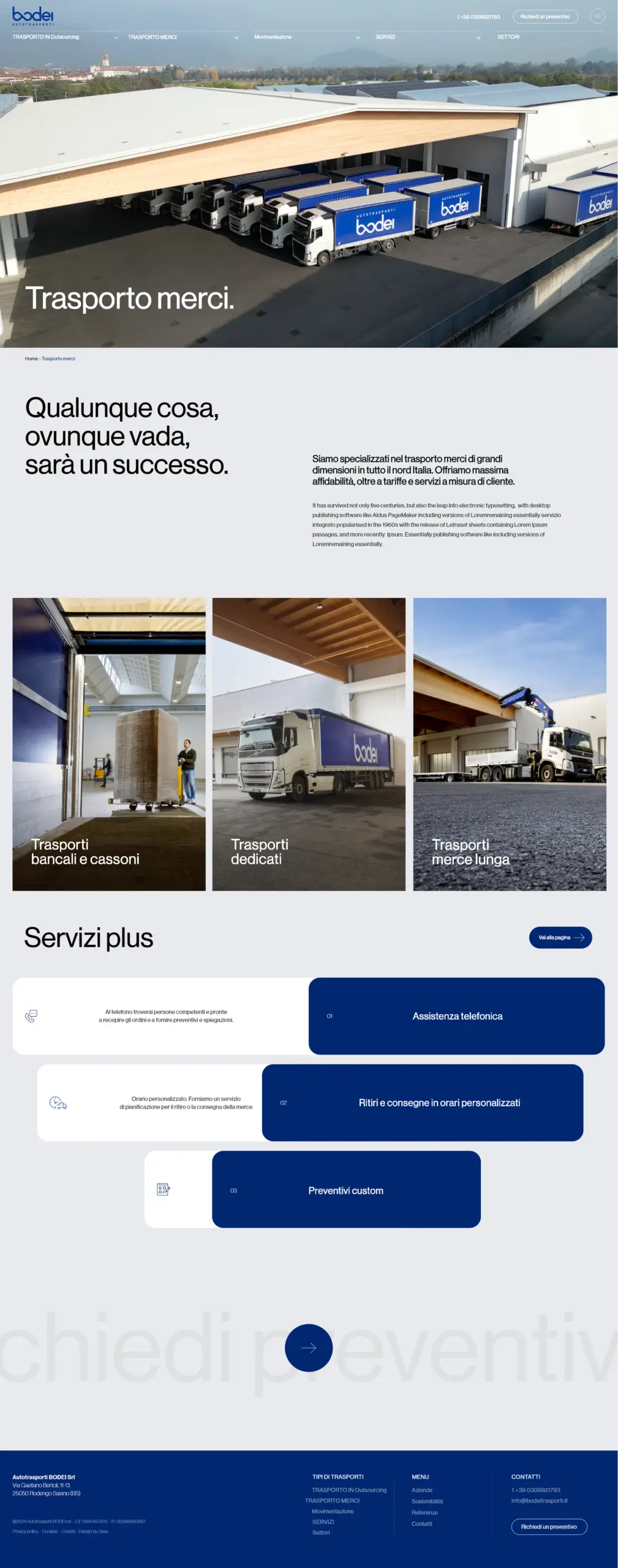 visuale completa pagina trasporto merci autotraporti bodei