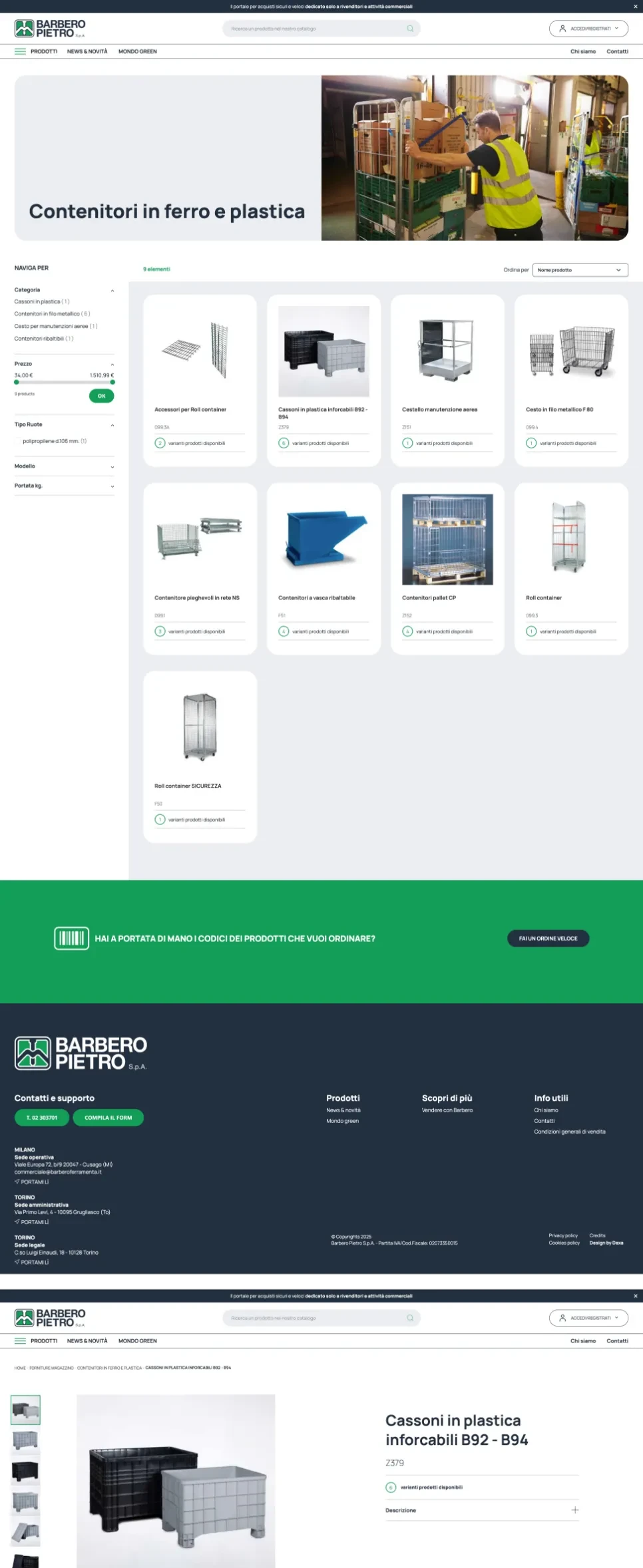 web design ecommerce ferramenta barbero pietro