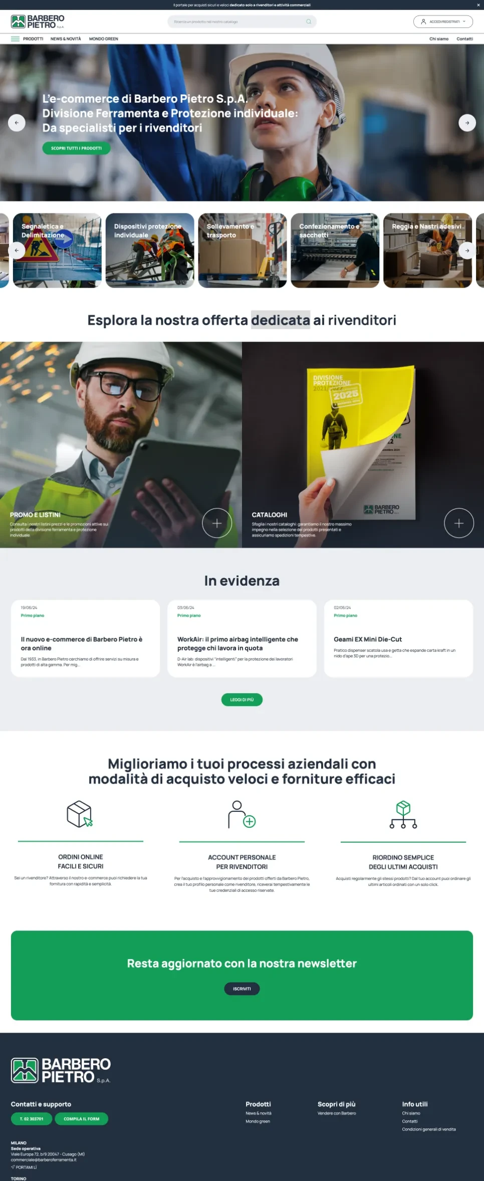web design ecommerce ferramenta barbero pietro