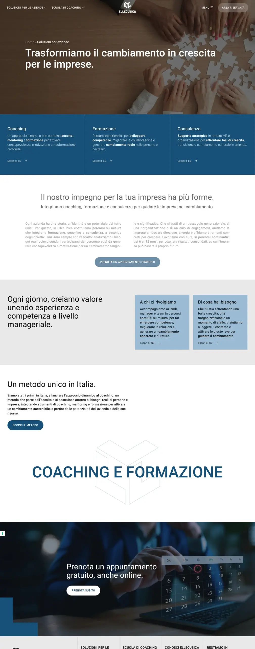 web design sito coaching ellecubica