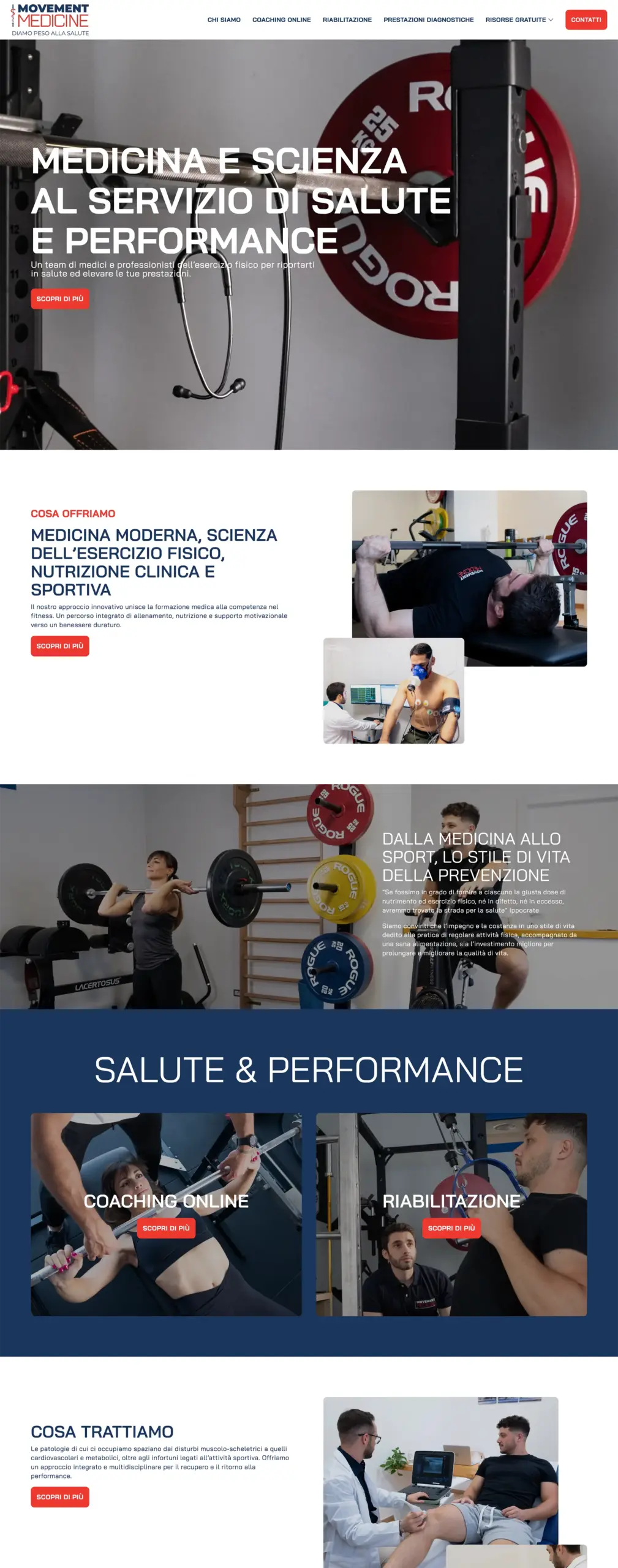 web design sito internet movement medicine